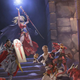 A party of heroes engages in battle with creatures that look like lizard people.